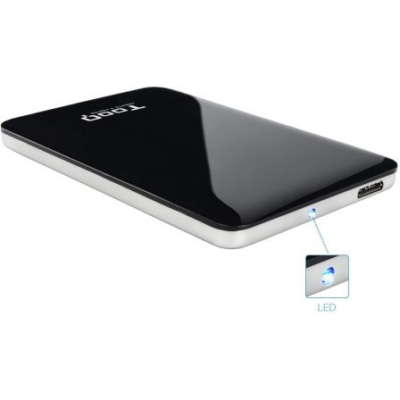 Tooq Carcasa Externa HDD/SSD 2.5" hasta 7,0mm SATA USB 3.0/3.1 Gen 1 Ultraplana Negro